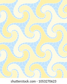 Seamless vector patern of curls. Seashells 
