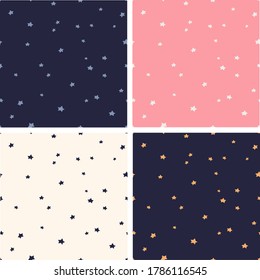 Seamless vector pattens set with stars