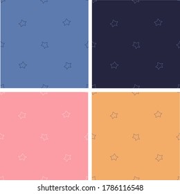 Seamless vector pattens set with stars