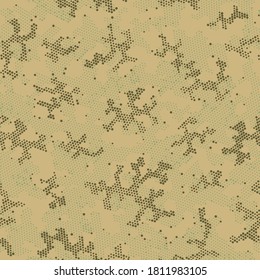 Seamless Vector Patterd Design.  Seamless Vector Beige Modern, Camo Texture. Khaki Seamless Circle Camouflage, Graphic Print. Brown Repeated Military Camouflage, Graphic Camouflage.