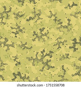 Seamless Vector Patterd Design.  Repeated Vector Green Halftone, Camo Print. Brown Repeated Abstract Camouflage, Vector Background. Beige Seamless Modern Camouflage, Graphic Camo.