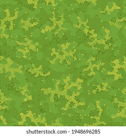 Diseño De Patrón Vector Sin Precedentes.  Ejército Vector Khaki Repetido, Nubes Camo. Camuflaje Artístico Repetido Marrón, Papel de Vector. Camuflaje Creativo Sin Margen Beige, Impresión Gráfica.