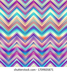 Seamless vector pattern. Abstarct chevron pattern in low poly style.