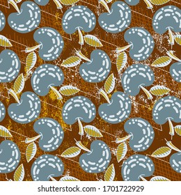 Seamless vector pattern with abstract apples.