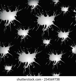 Seamless vector pattern. Abstract artistic Background forming by blots. Splashes vector illustration. Black and white