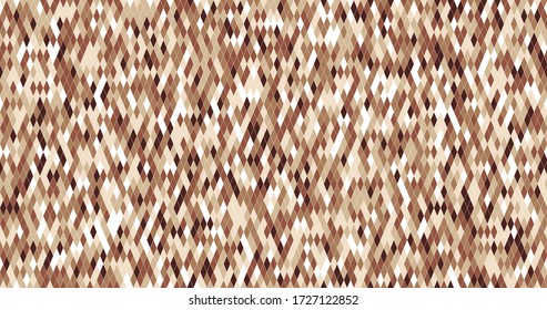 Seamless vector pattern. Abstract background of rhombuses of brown and beige shades