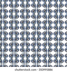 Seamless vector pattern, abstract background with bright gemstones in the shape of drops