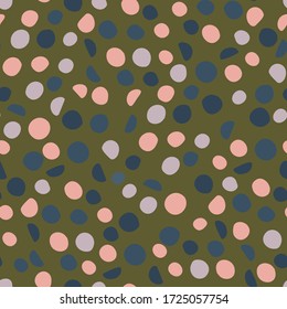 Seamless vector pattern of abstract big gravel stones non-directional stones in pastel colors. The design is perfect for backgrounds, decorations, textile, surface design and outside decorations.