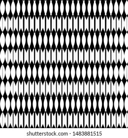 Seamless vector pattern. Abstract black and white geometric background.