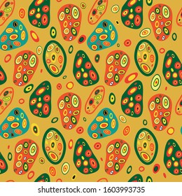 Seamless vector pattern. Abstract bright colored background.