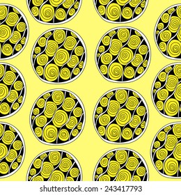 Seamless vector pattern with abstract circles