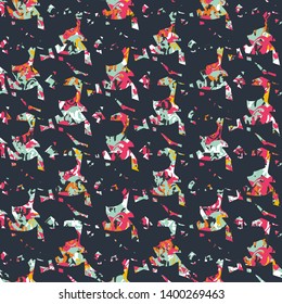 seamless vector pattern with abstract color elements 