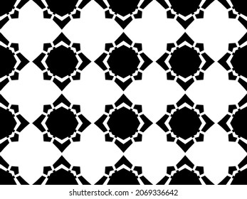 Seamless vector pattern with abstract elements, mix of rhombuses, diamonds, polygons, frames. Chessboard illusion. Perfect for textiles, posters, cards, fabrics, flyers. Vector illustration EPS 10. 