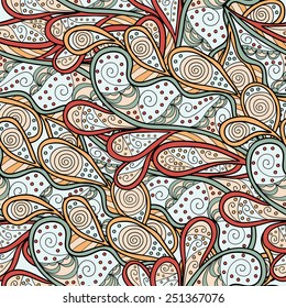 Seamless vector pattern with abstract ethnic ornament