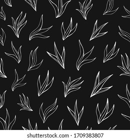 Seamless vector pattern of abstract floral elements. Background for greeting card, website, printing on fabric, gift wrap, postcard and wallpapers.