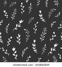 Seamless vector pattern of abstract floral elements. Background for greeting card, website, printing on fabric, gift wrap, postcard and wallpapers. 