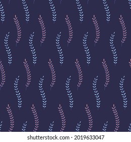 Seamless vector pattern of abstract floral elements. Background for greeting card, website, printing on fabric, gift wrap, postcard and wallpapers. 