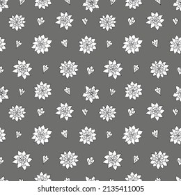 Patrón vectorial de elementos florales abstractos, sin inconvenientes. Antecedentes para tarjeta de saludo, sitio web, impresión en tela, envoltura de regalo, postal y papel tapiz. 