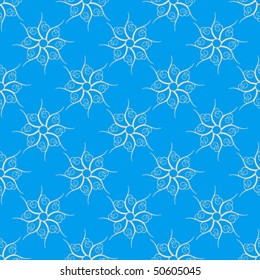 Seamless vector pattern. Abstract flower background.