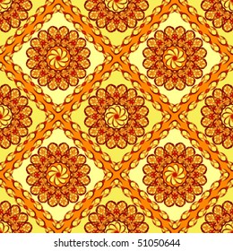 Seamless vector pattern. Abstract flower background.