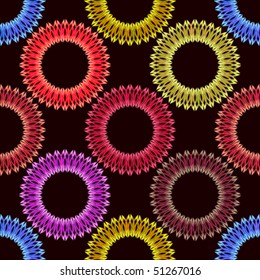 Seamless vector pattern. Abstract flower background.