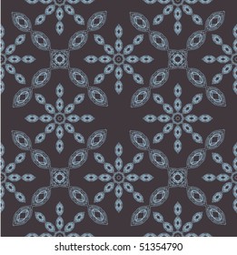 Seamless vector pattern. Abstract flower background.