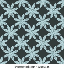 Seamless vector pattern. Abstract flower background.