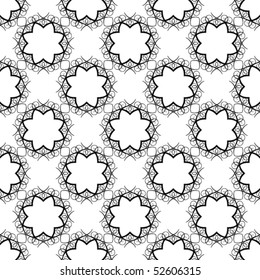 Seamless vector pattern. Abstract flower background.