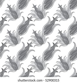 Seamless vector pattern. Abstract flower background.