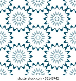 Seamless vector pattern. Abstract flower background.