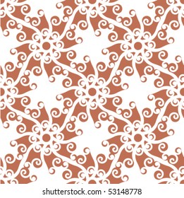 Seamless vector pattern. Abstract flower background.