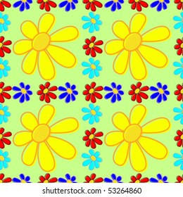 Seamless vector pattern. Abstract flower background.