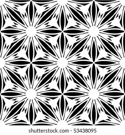 Seamless vector pattern. Abstract flower background.