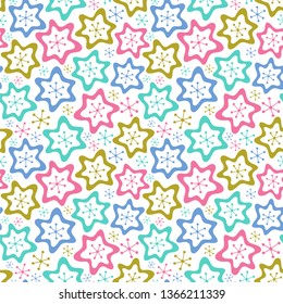 Seamless vector pattern with abstract flowers.