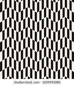 Seamless vector pattern. Abstract geometric background. Rhythmic structure of chevron. Monochrome stylish zigzag texture.