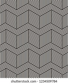 Seamless vector pattern. Abstract geometric background. Rhythmic zigzag structure. Monochrome stylish texture with chevron.