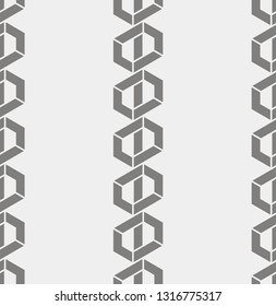 Seamless vector pattern. Abstract geometric background.  Monochrome stylish texture  