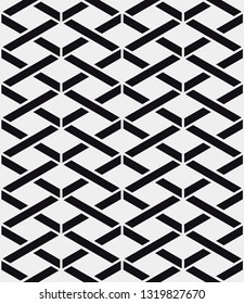 Seamless vector pattern. Abstract geometric background.  Monochrome stylish texture  