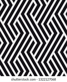 Seamless vector pattern. Abstract geometric background.  Monochrome stylish texture  