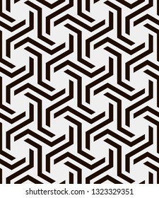 Seamless vector pattern. Abstract geometric background.  Monochrome stylish texture  