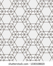 Seamless vector pattern. Abstract geometric background.  Monochrome stylish texture  