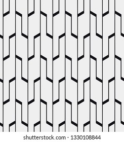 Seamless vector pattern. Abstract geometric background.  Monochrome stylish texture  