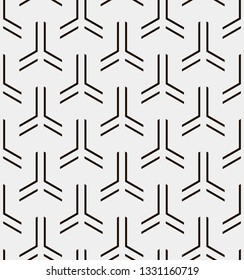 Seamless vector pattern. Abstract geometric background.  Monochrome stylish texture  