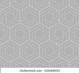 Seamless vector pattern. Abstract geometric background.  Monochrome stylish texture  
