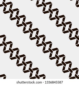 Seamless vector pattern. Abstract geometric background.  Monochrome stylish texture  