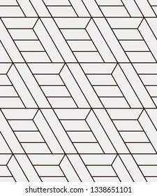 Seamless vector pattern. Abstract geometric background.  Monochrome stylish texture  