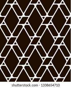Seamless vector pattern. Abstract geometric background.  Monochrome stylish texture  