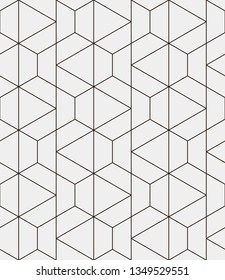Seamless vector pattern. Abstract geometric background.  Monochrome stylish texture  