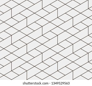 Seamless vector pattern. Abstract geometric background.  Monochrome stylish texture  