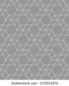 Seamless vector pattern. Abstract geometric background.  Monochrome stylish texture  
